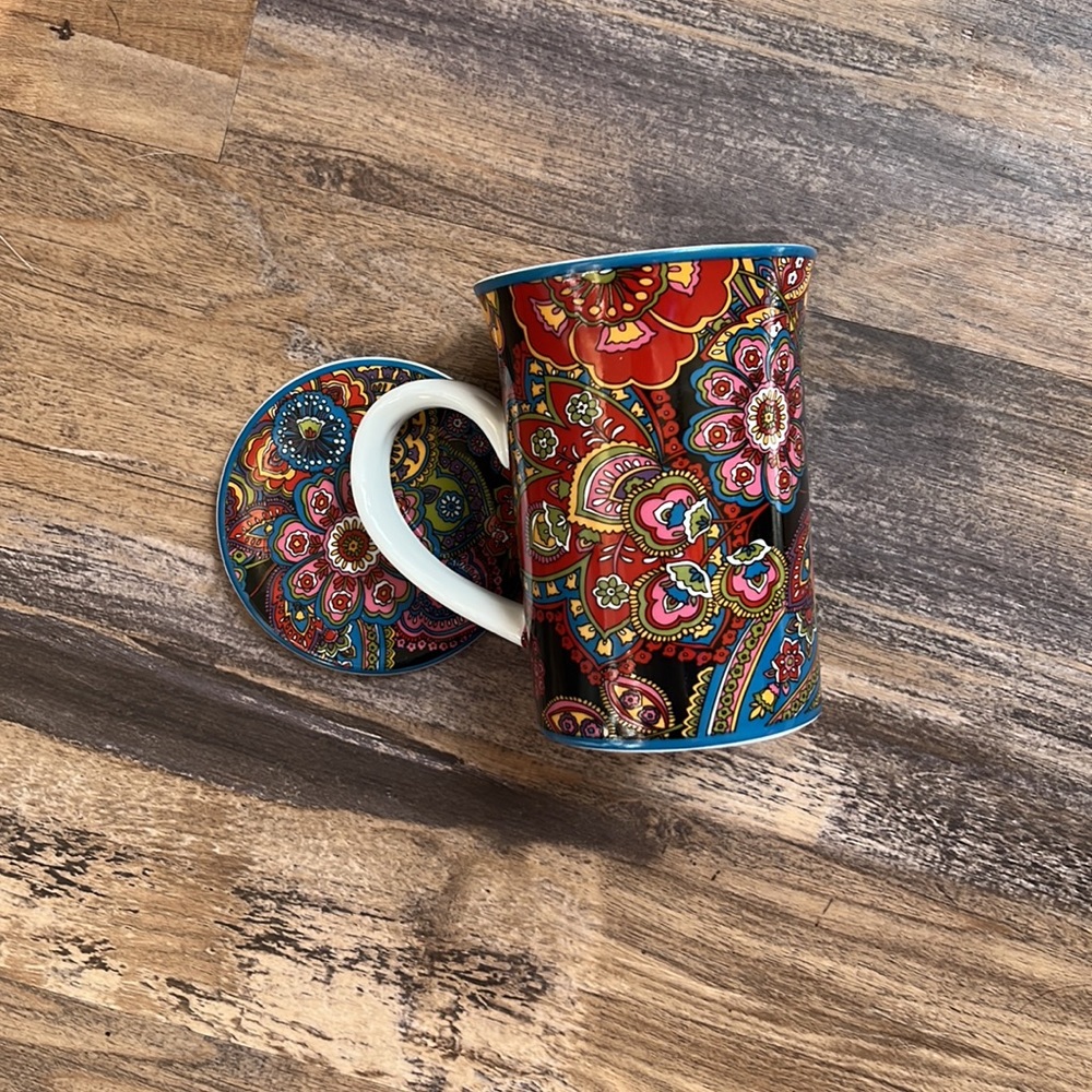 Vera Bradley Floral Paisley Tea Mug